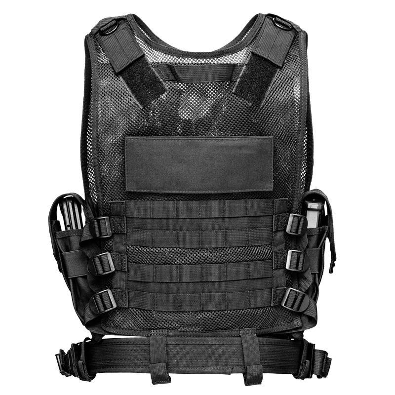 Hot Sale Hunting Training Game Vest Adjustable Breathable Training Weighted Vest Tactical Durable Mesh Vest with Utility Pouches