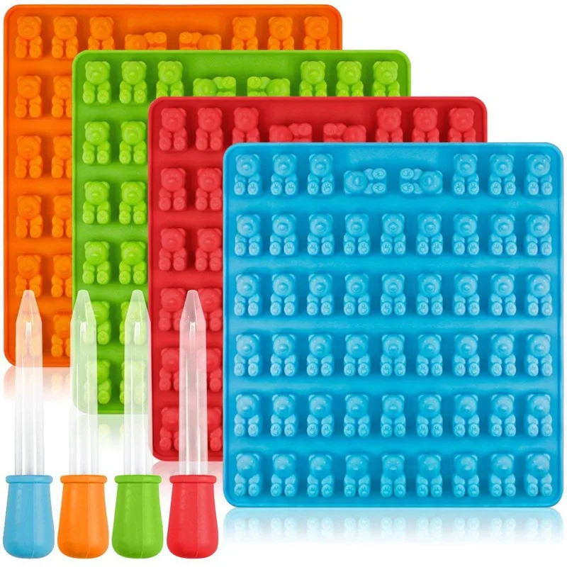 Wholesale 3D animal bear shape Ice cube tray molds for cake chocolate candy jelly