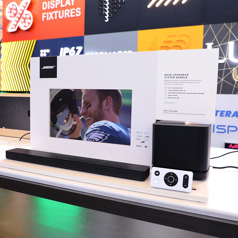 LED Acrylic wireless Interactive display Stand Headphone display rack Sound Touch Screen display stand rack