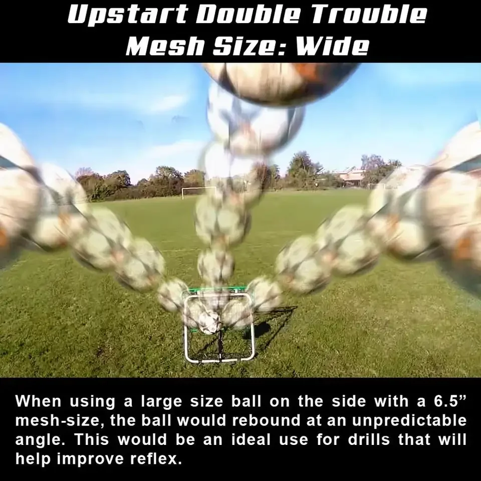 two sides soccer rebounder soccer goal for beginner and kids training indoor