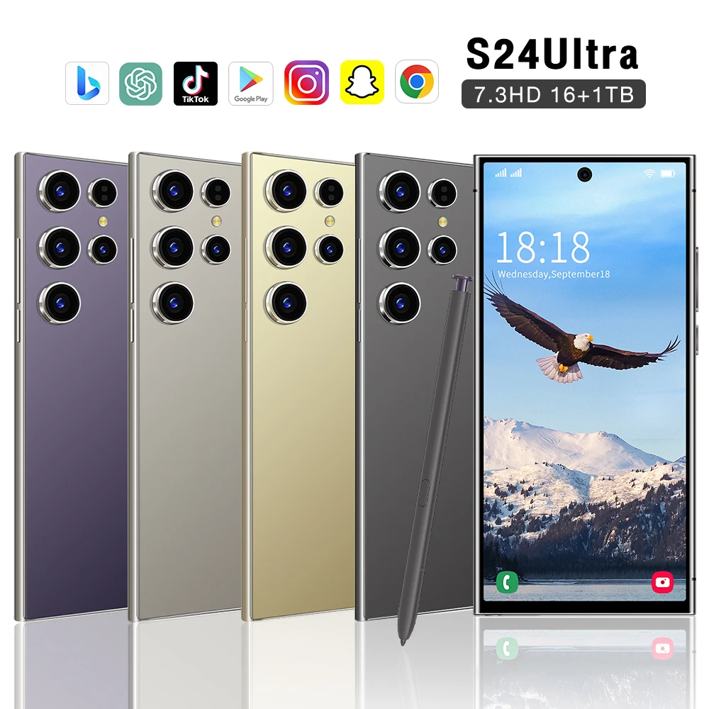 Смартфон 7 3 дюймов 4 г/5 г 16 ГБ + 1 ТБ Android 14