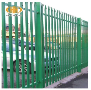 european style pvc coated triple pointed steel palisade fencing for South Africa