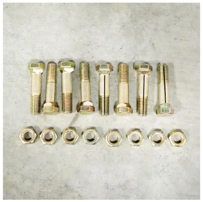 Nuts & Bolts Ground Anchor Brackets and Straps Slotted Bolt and Nut