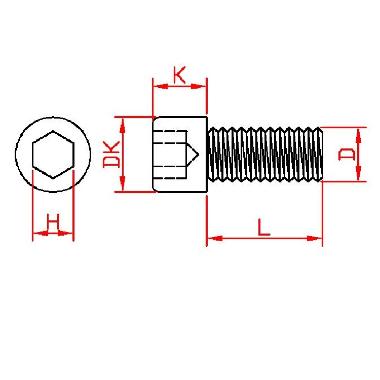 304 Stainless Steel Brass-Plated Gold Small Head Hex Socket Small Cylinder Head Screw M3*6 Small Cap Screw