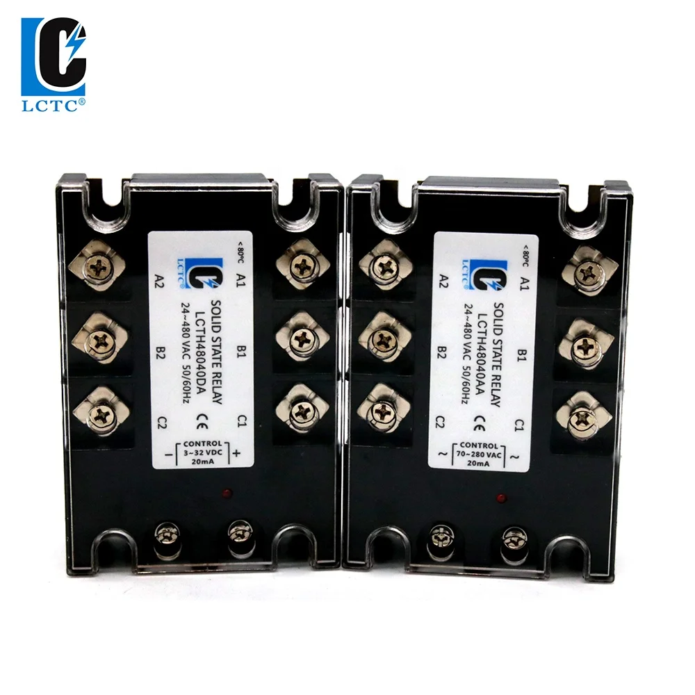 3-32VDC to 24-280VAC DC Control AC SSR 10A трехфазное твердотельное реле универсальное