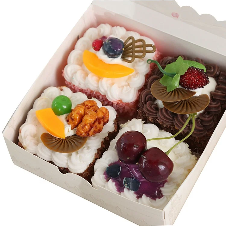 Customized Disposable Tart Carton Box for Christmas Cake Packaging Gold Foil Embossing West Point Specifications for Food Use