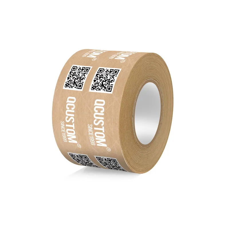 Eco friendly packing tape self adhesive paper tape custom kraft packaging tape