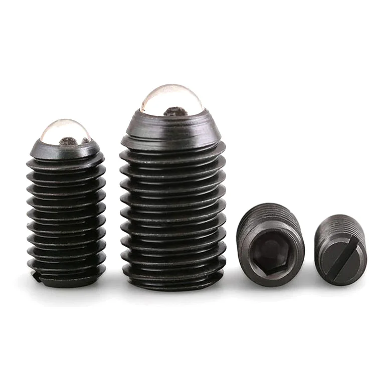 12mm stainless steel spring ball plunger PLUNGER SET SCREW M3 black  smooth spring plungers
