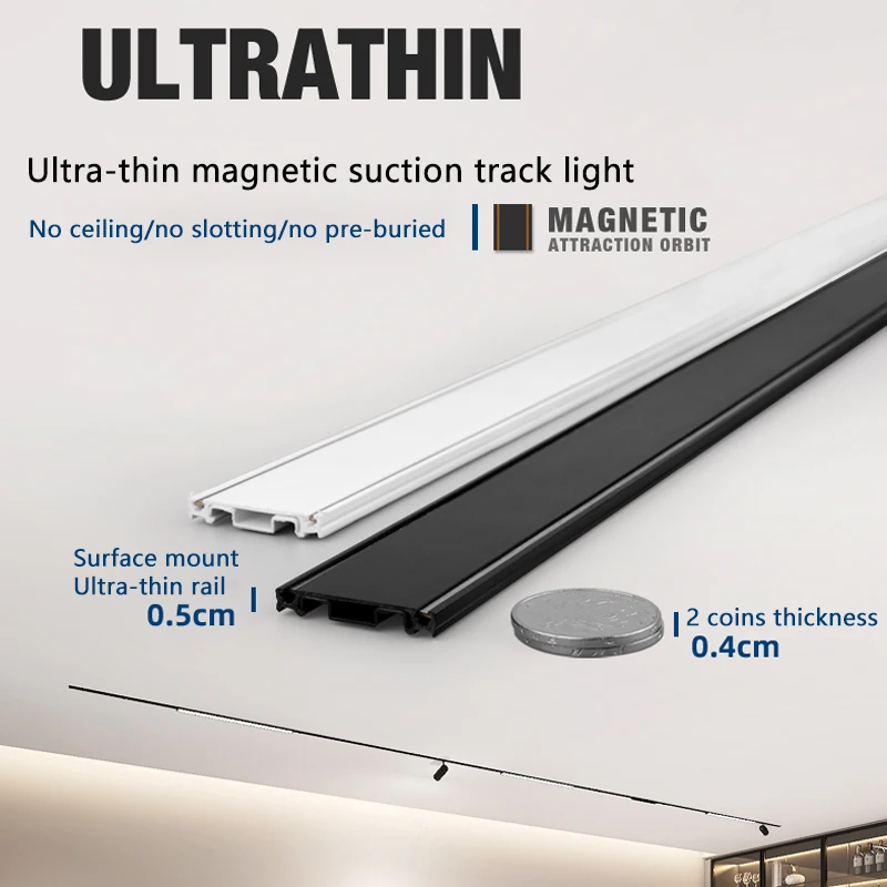 KESHUO factory wholesale 48V10W3000K 4000K 5000K can be customized ultra-thin magnetic suction system LED magnetic grille light