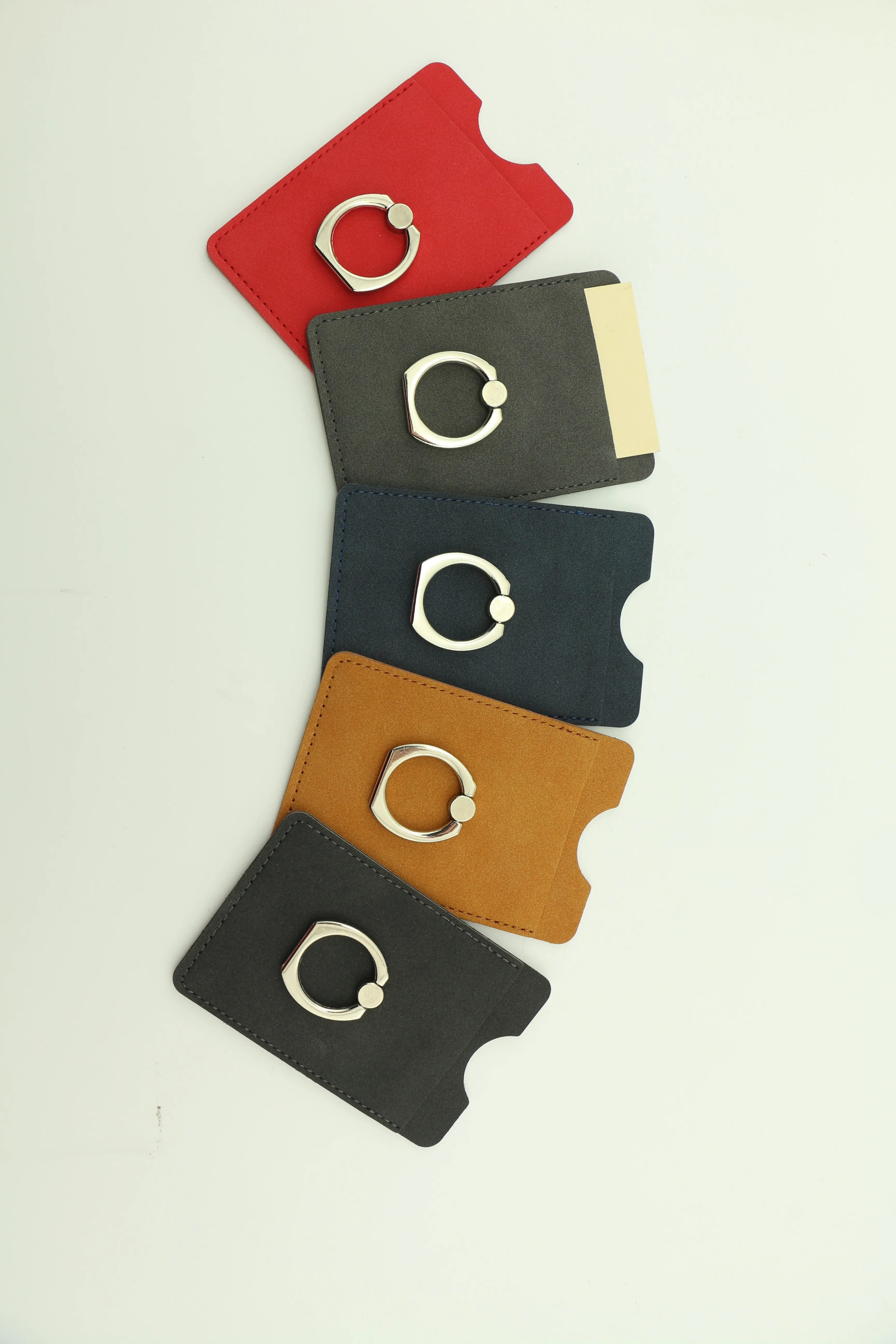 Чехол-Кошелек для кредитных карт кожаный Тонкий минималистичный держатель мобильного телефона клейкий сотового