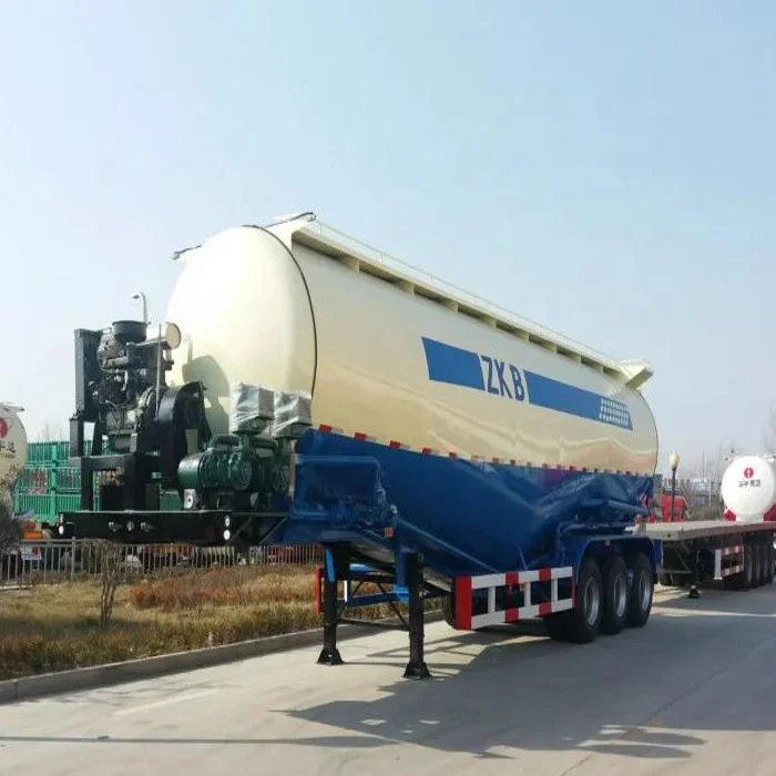 50T 60T трехосный сухой цементный порошок полуприцеп