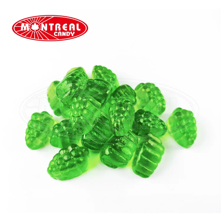 Halal sweet green grapes wholesale jelly gummy candy in bulk