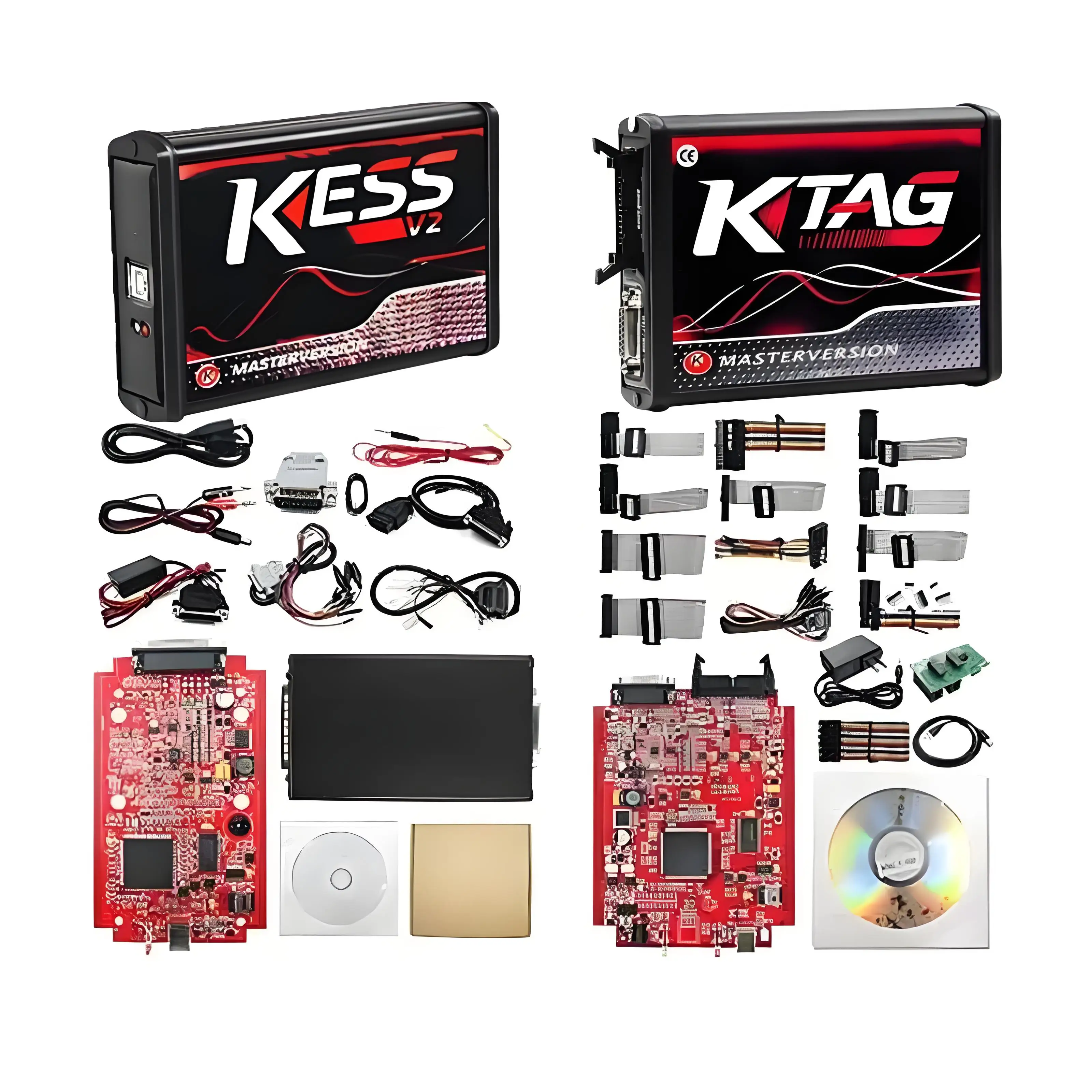 EU Red Kess V2 V5.017 онлайн 2 80 и KTAG 7 020 25 ECU инструменты программирования OBD2 тюнинг Ktag картонный программист