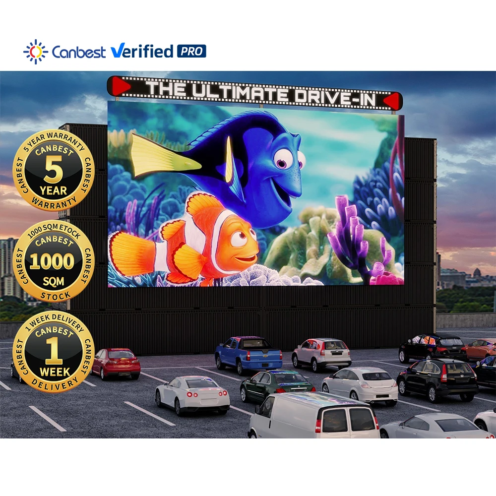 Outdoor P5 P10 Front Service 7X3 4M X4M Led Display Screen Panel Pixel P10 Roof Led Board Led Screens For Public Advertising