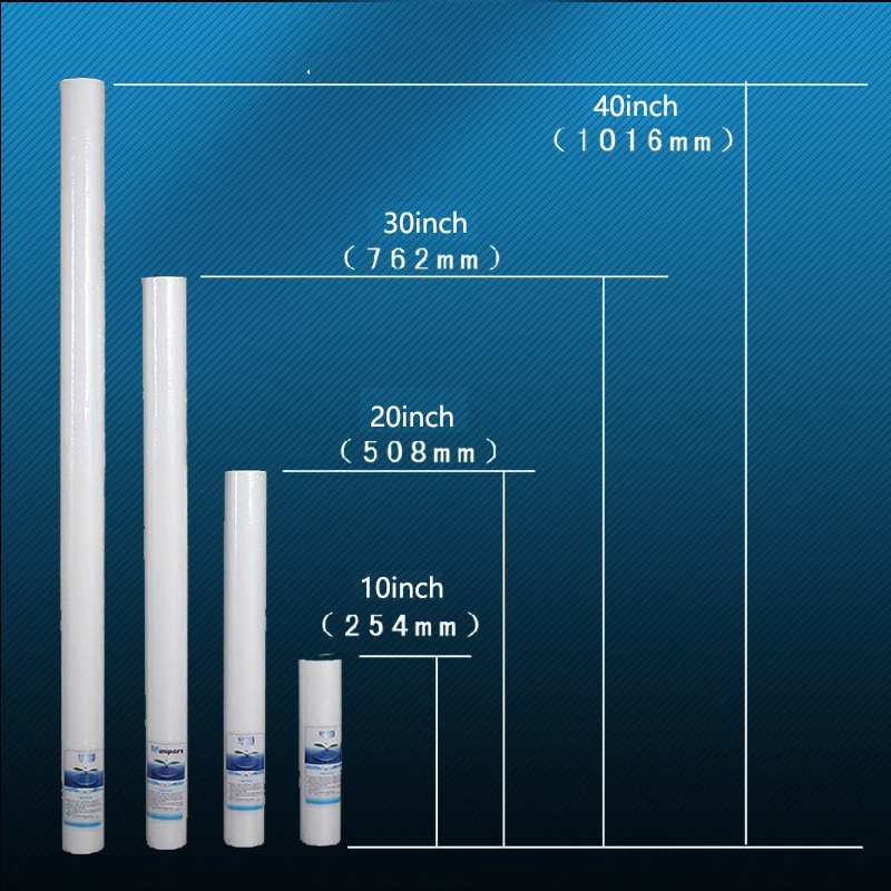 1 5 Micron PP 10 20 30 40 Inch Water Filters Sediment Filter Cartridge PP Cartridge