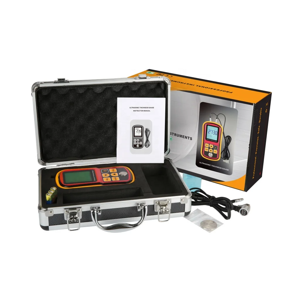1.2~220mm low price ultrasonic thickness meter with 4-digital LCD display GM100/GM100+/GM130 ultrasonic thickness gauge