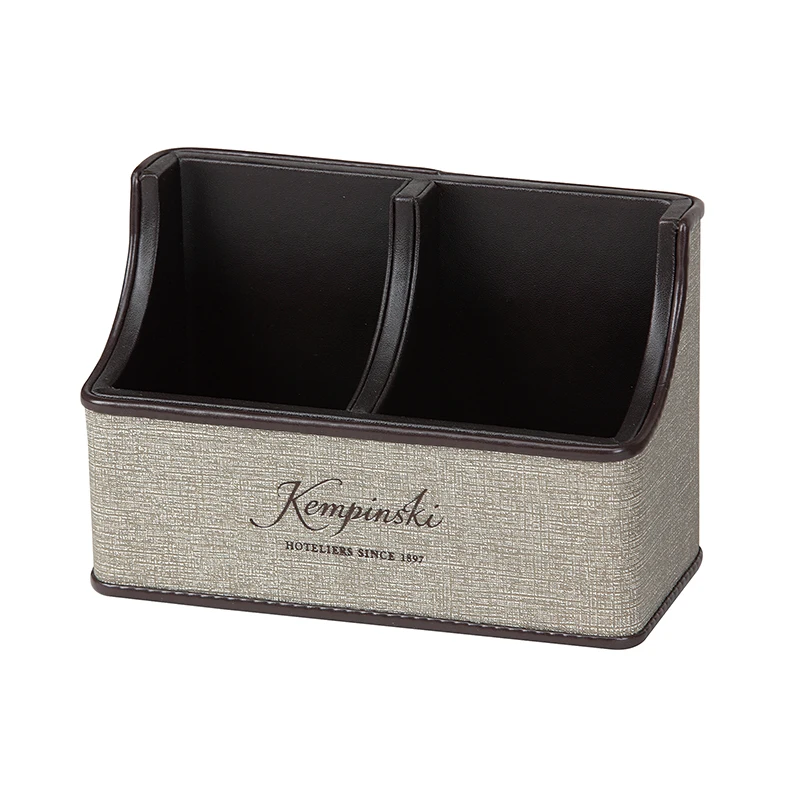 hotel desktop pu leather organizadores organizer racks remot ac tv remote control air conditioner caddy storage holder organizer