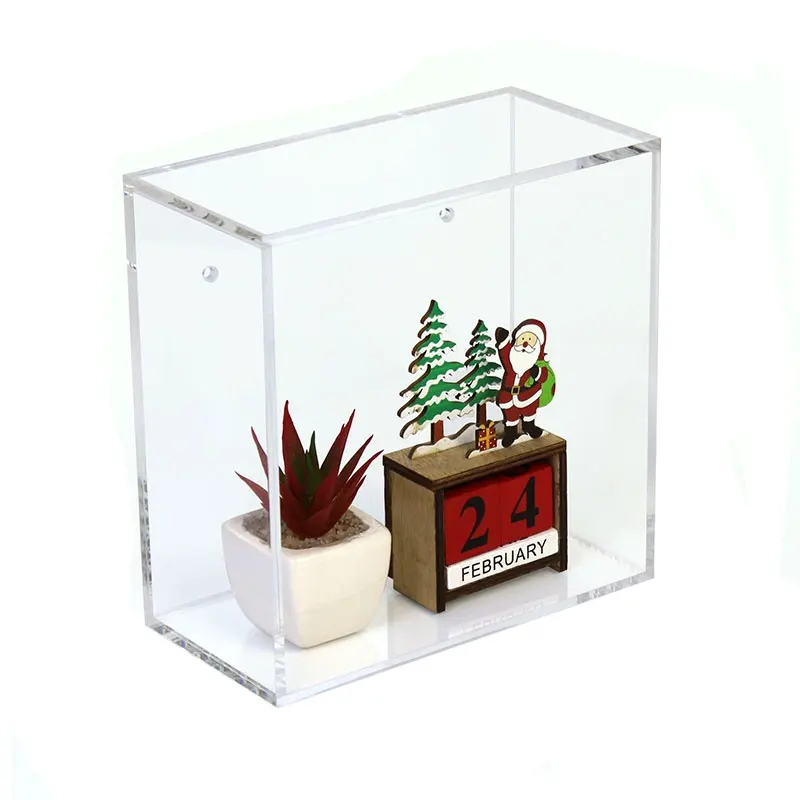 Custom Acrylic Box Shelf Mini Funko Pop Figures Show Case Clear Wall Mounted Storage Bins for