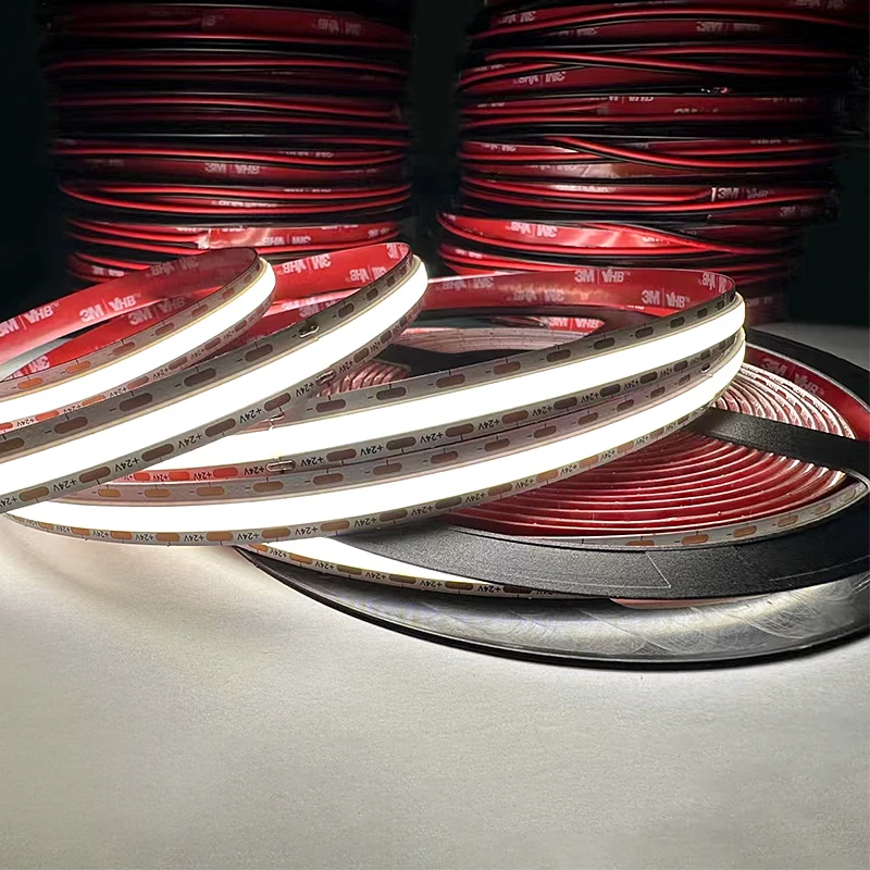 High Power High Cri 95 97 COB CCT 2700K-6500K 608leds 800leds dimmable dual white 24v 12v stripe tape streifen led strip light