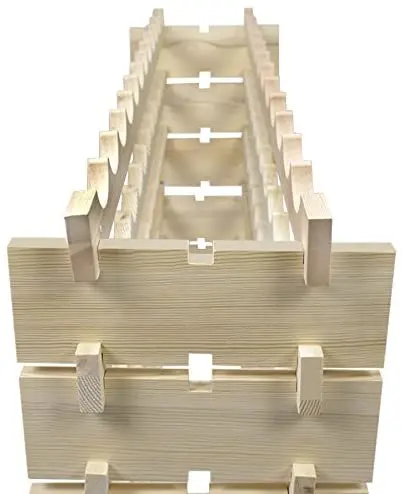 
Stackable Modular Wine Rack Wine Storage Stand Wooden Wine Holder Display Shelves, Wobble-Free, Solid Wood 