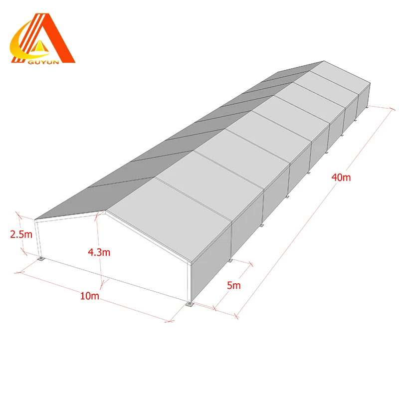 Large Outdoor Aluminium Frame Stock Warehouse Tent For Sale