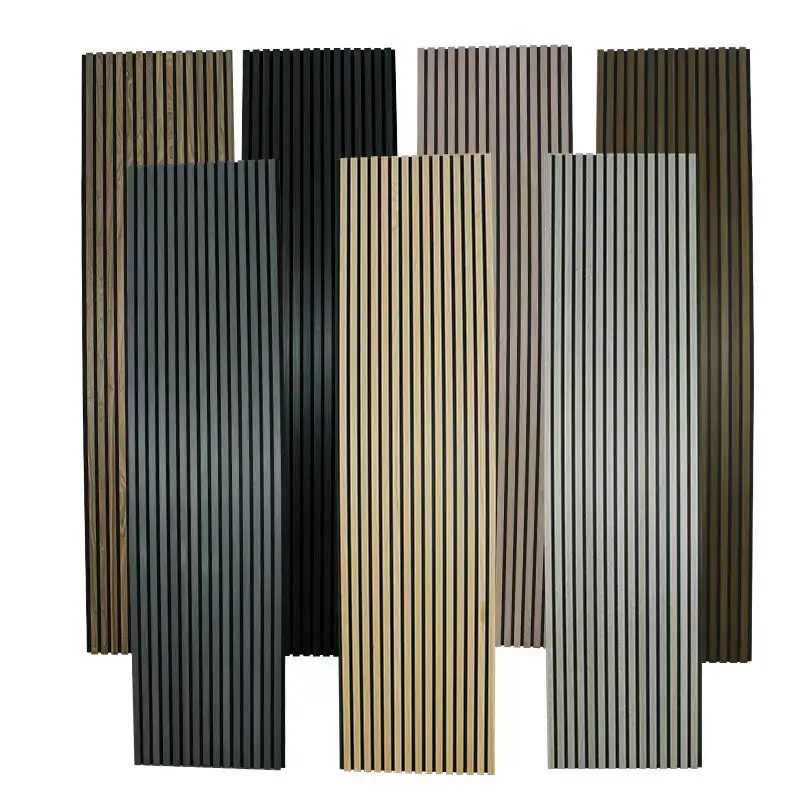 Akupanel Veneer Acoustic Slat Panel Wooden Wool Fiber Wall Acoustic Panel wooden panels ceiling
