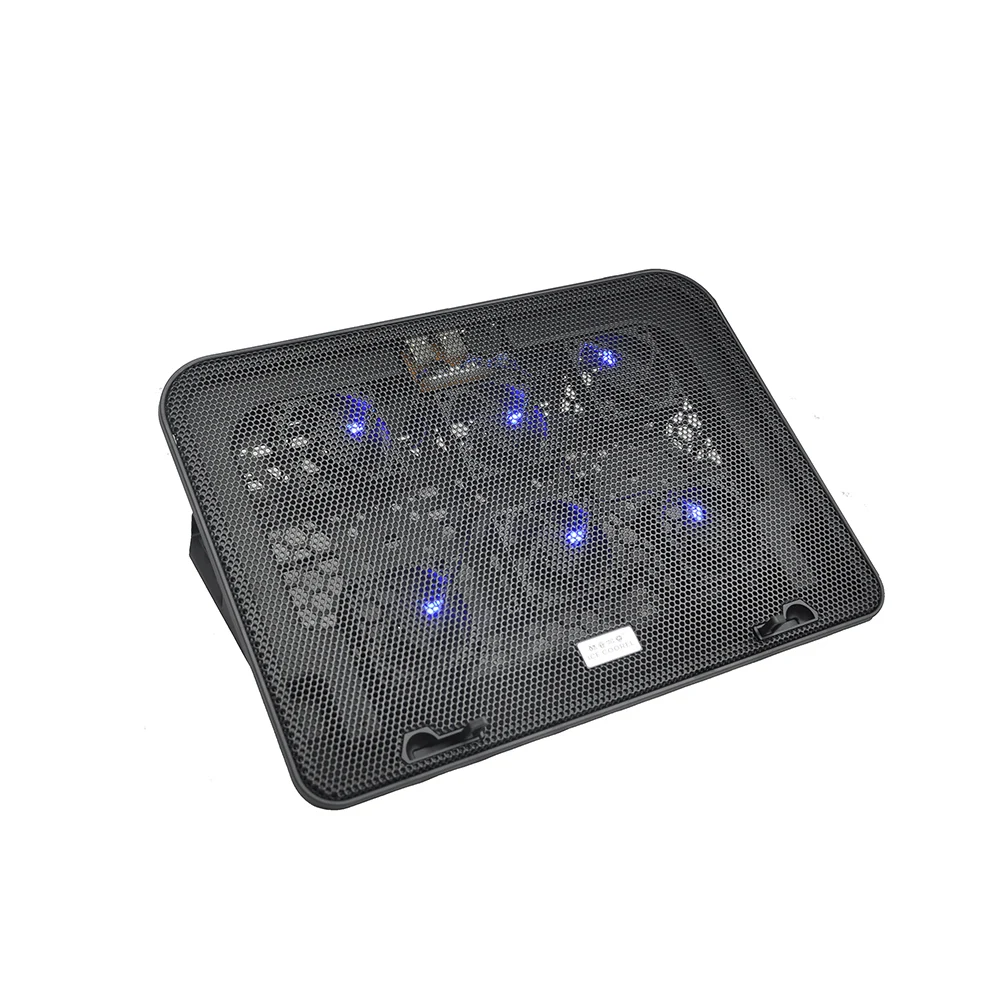 China Wholesale Adjustable laptop Cooler High-speed low noise  Cooling Stand with 6 fans