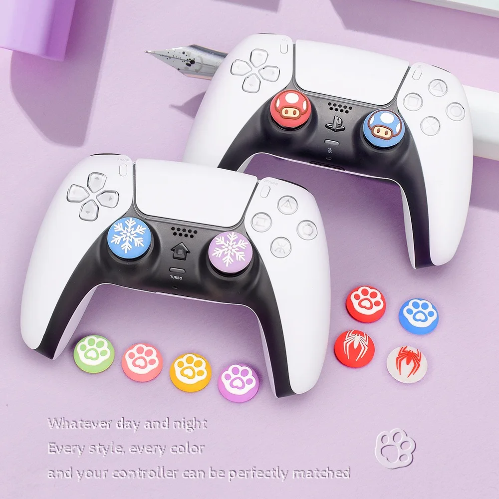 Glow Luminous Thumb Stick For Sony Playstation 5 Soft Silicone Controller Thumb stick Accessory Grip Caps For PS4 PRO XBOXONE