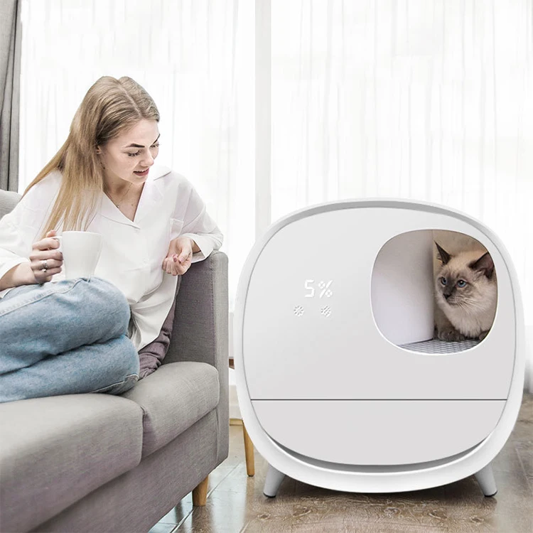 Intelligent Cat Litter Toilet Phone Remote Electric Automatic Self Cleaning Cat Litter Box