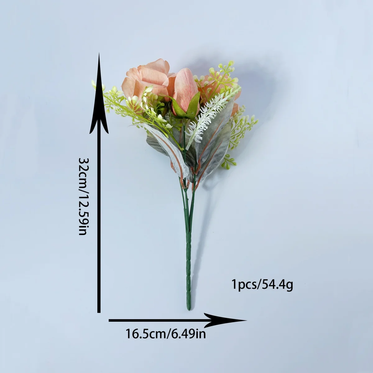 Hot Selling Artificial Coral Pink Rose Bouquet Hand Held Aisha Rose Bouquet Wedding Party Decoration