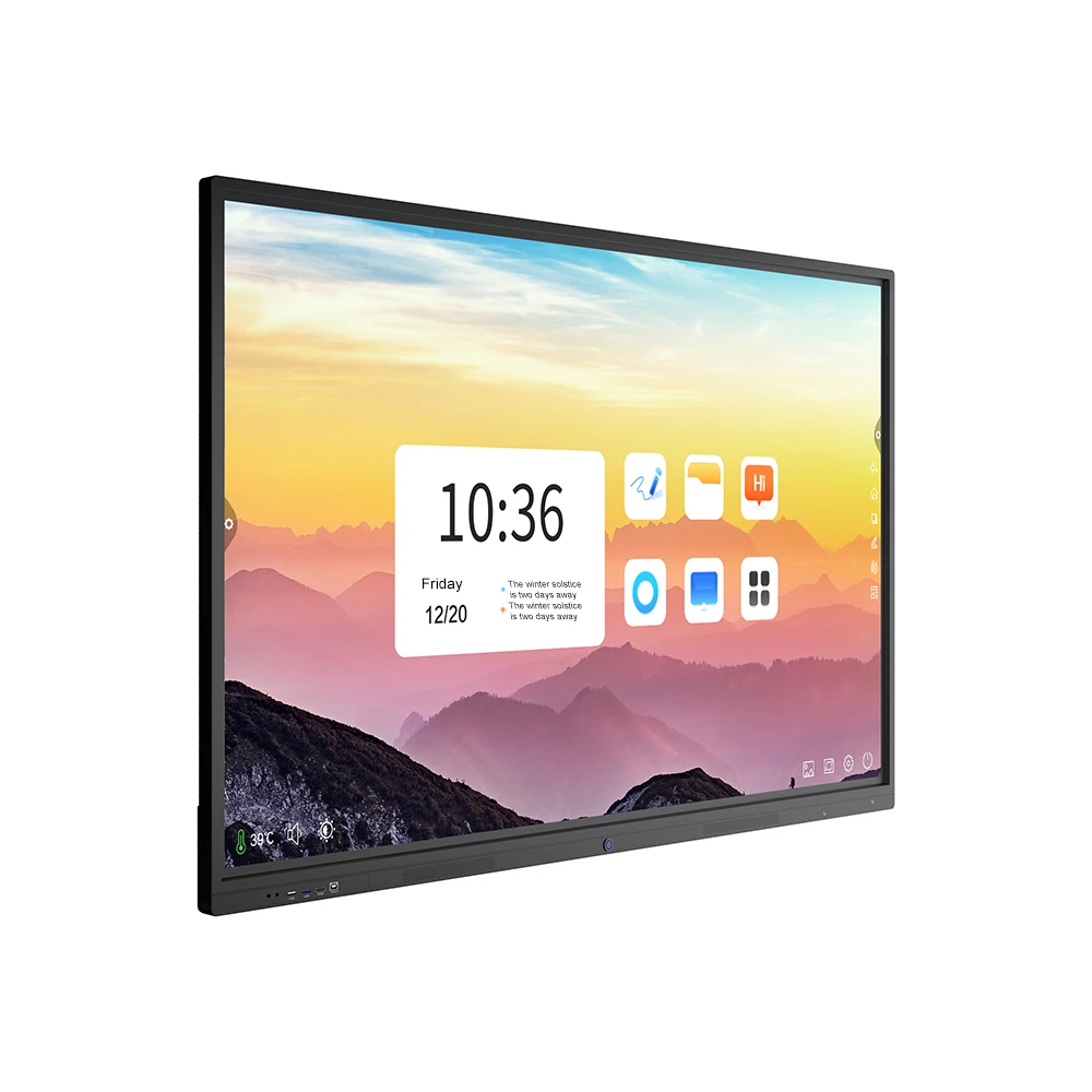 65 75 86 inch 4k interactive board 20 points multitouch screen electronic whiteboard smart interactive flat panel with stand