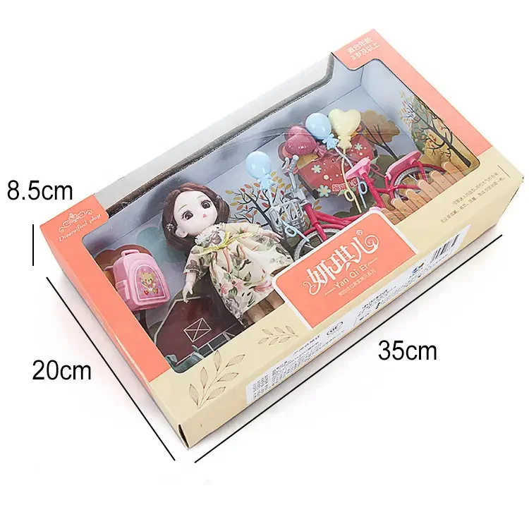 Mini Doll 13 Movable Joint Baby 3D Big Eyes Beautiful DIY Toy 10 inch fashion elegant mini girl doll
