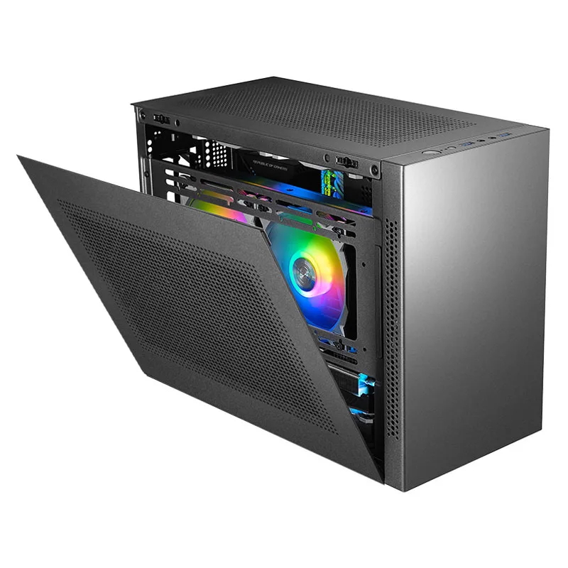 SAMA Tempered glass micro ATX case steel Micro ATX gaming case official  ITX pc case