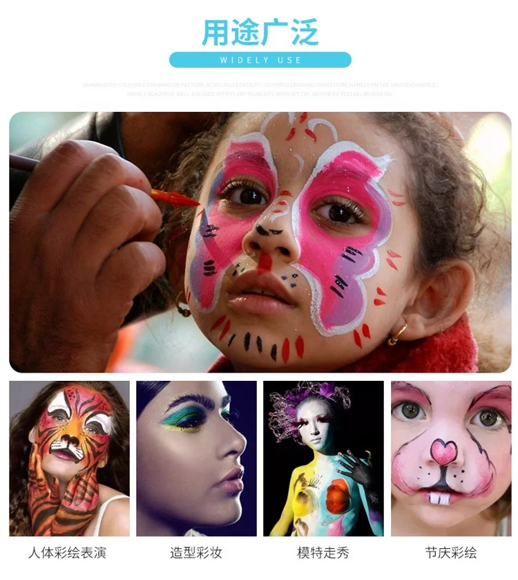 6 Colors Face Body Painting Pencils Paint Crayon Pen Stick Splicing Structure For Christmas Halloween Party Makeup Decoration