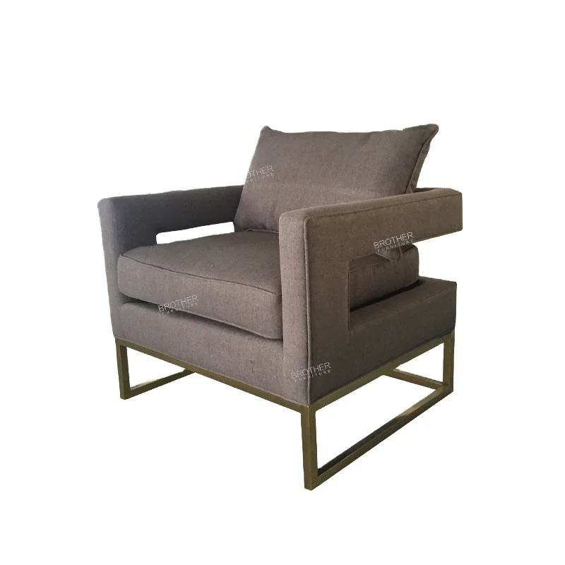 Ali baba new products Accent chairs furniture gold occasional chairs metal accent chair