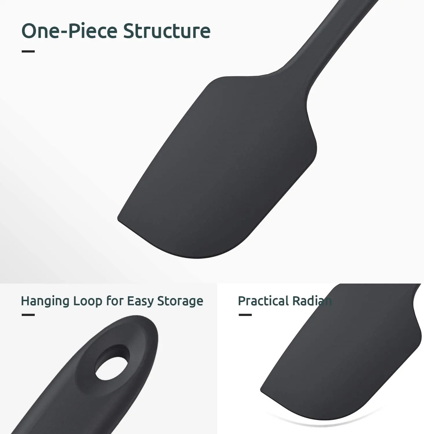 Factory Custom Silicone Spatula Set with 600 Degrees Fahrenheit Heat Resistant Kitchen Baking Set of 4 Silicone Spatula