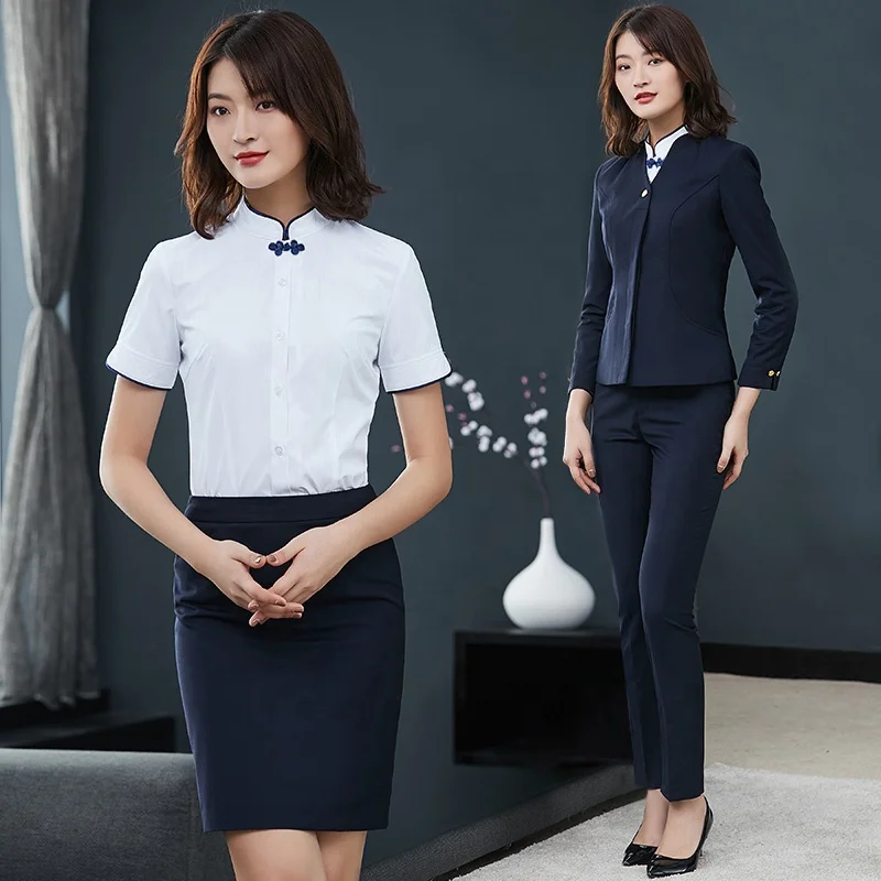 
New design workwear uniforms for woman fashion airline stewardess uniform 