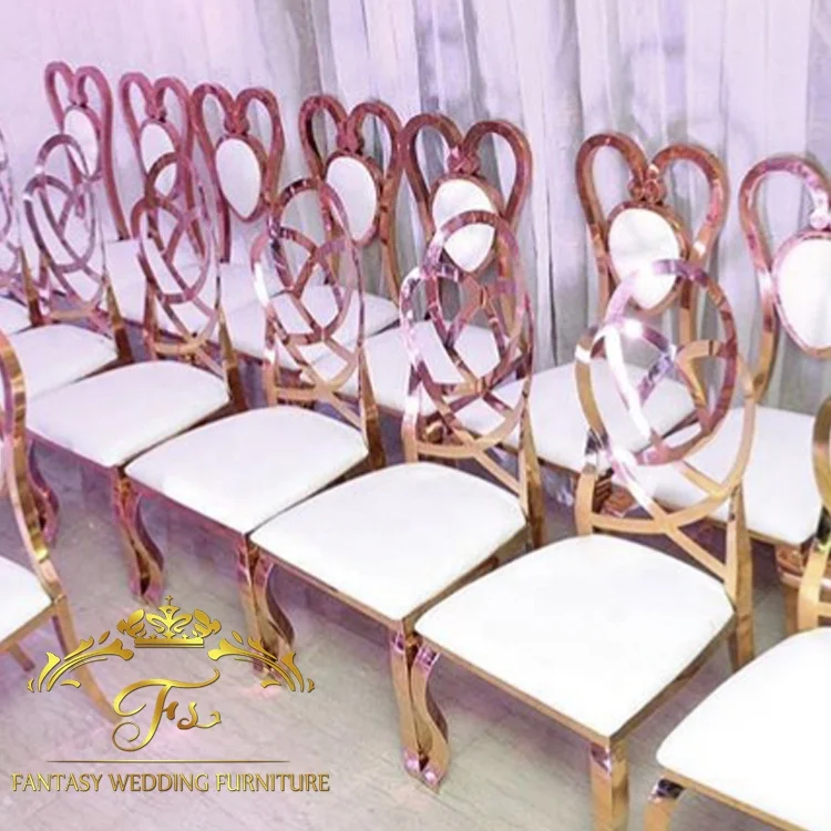 golden metal king and queen wedding banquet throne chairs