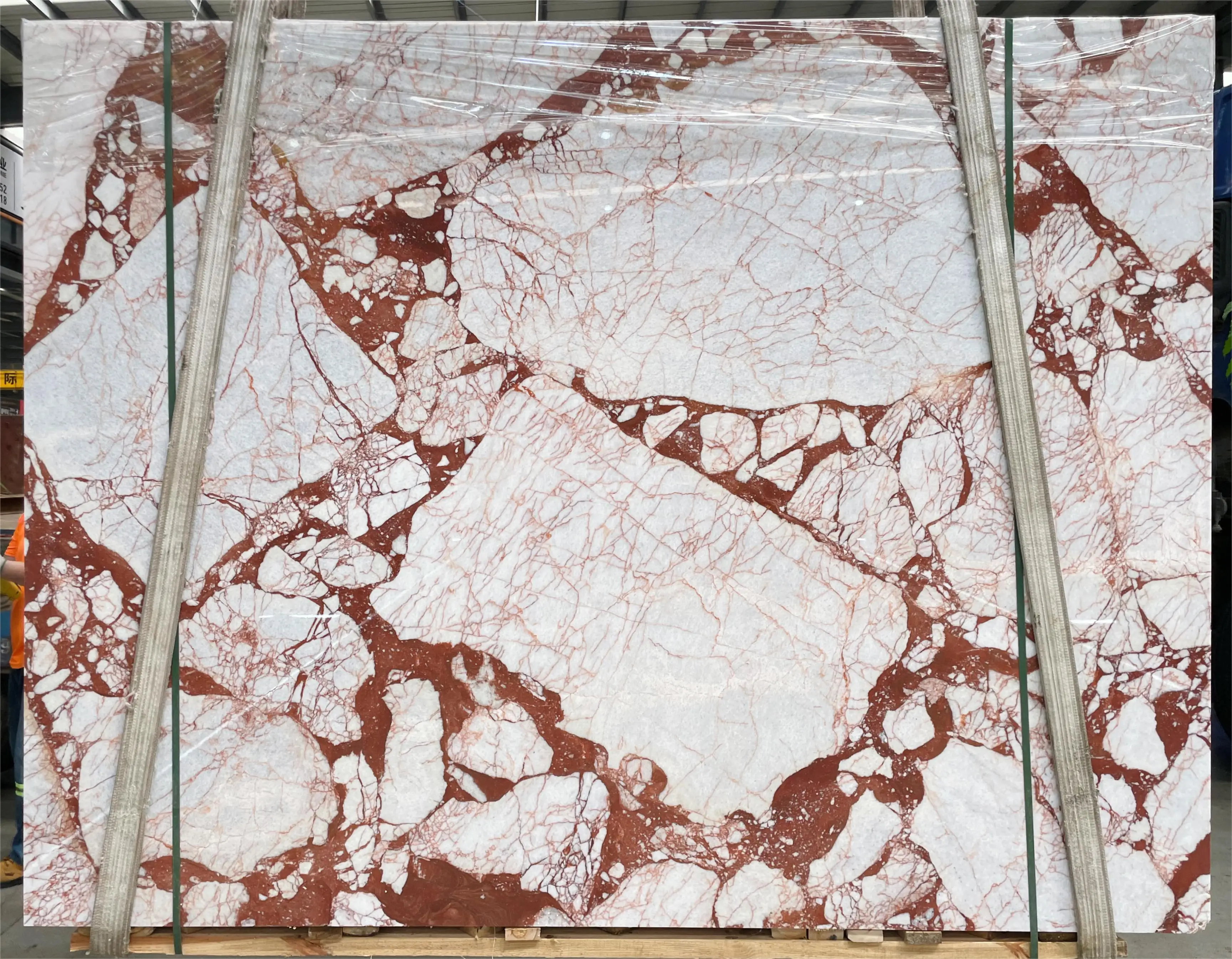 20MM  polished  Flower Pink Marble for counter top floor bathroom background wall tiles