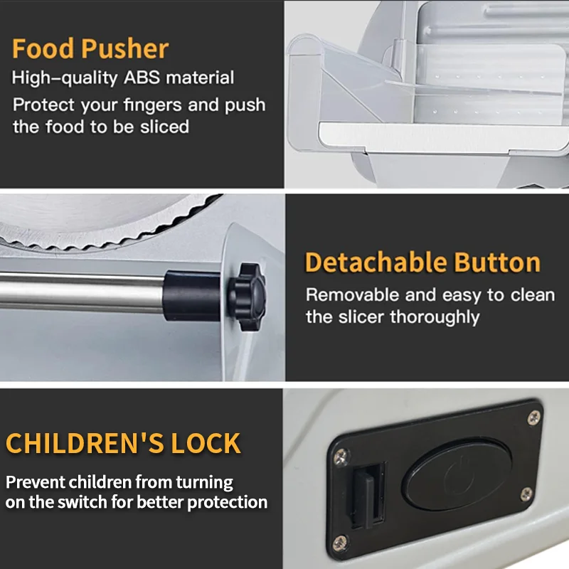 Restaurant or Household Electric Kitchen Machine Food Slicer High Quality Vegetable Cutter Automatic Cutting High Meat Slicer