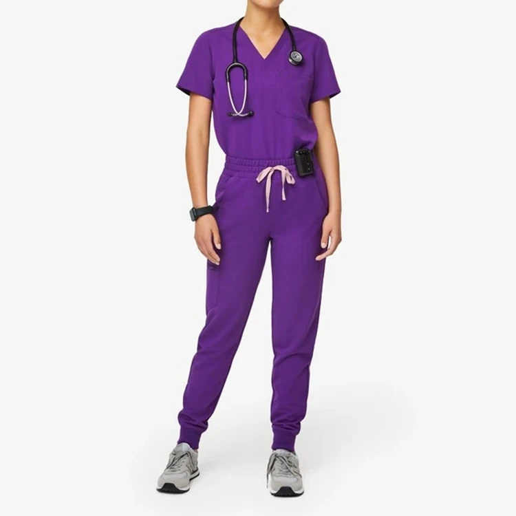 
Cherokee Breathable Adar Medical Custom Nursing Uniform Jogger Scrub Set 