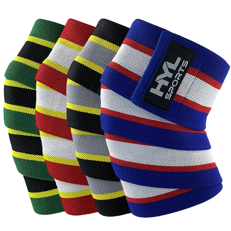 Custom Compression Powerlifting Knee Brace Wraps  Fitness Weightlifting Knee Wraps
