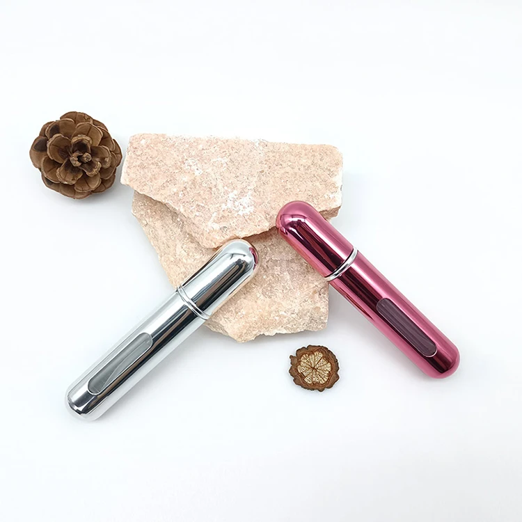 wholesale custom small refill perfume pocket bottle spray atomizer premium reusable 10ml aluminum perfume bottle filling