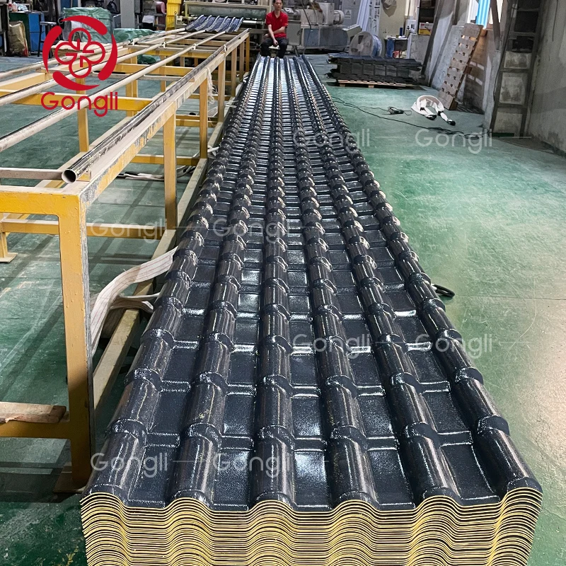 toles pour toiture panneau de type hollandaise roof tile mould plastic pvc resin powder ASA PVC synthetic resin roof tiles