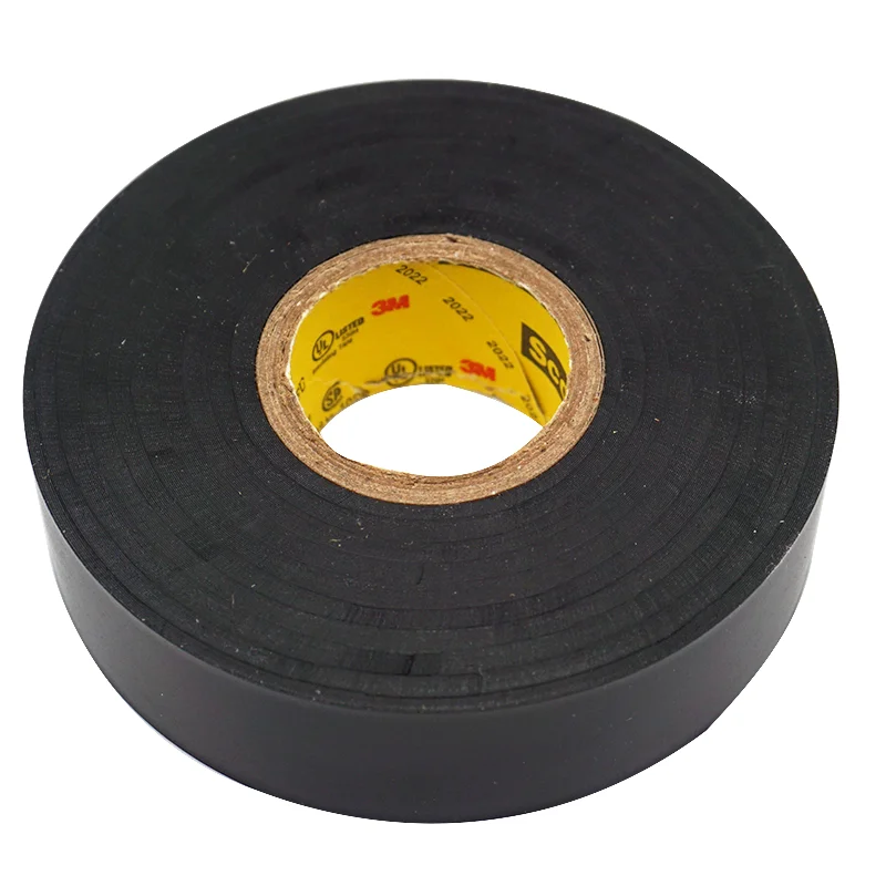 Factory Custom Rubber Hot Melt Insulation Electrical Tape Scotland Super 33 + PVC 0.18mm Black Adhesive