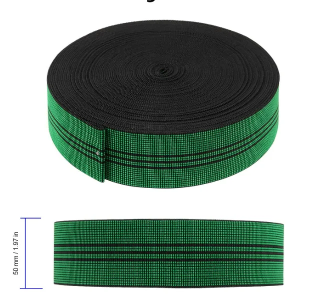 Cheaper Factory Price High Elasticity Band Colored Sofa Webbing for Furniture Furniture for Shoes and Bags Sustainable 4mm-100mm