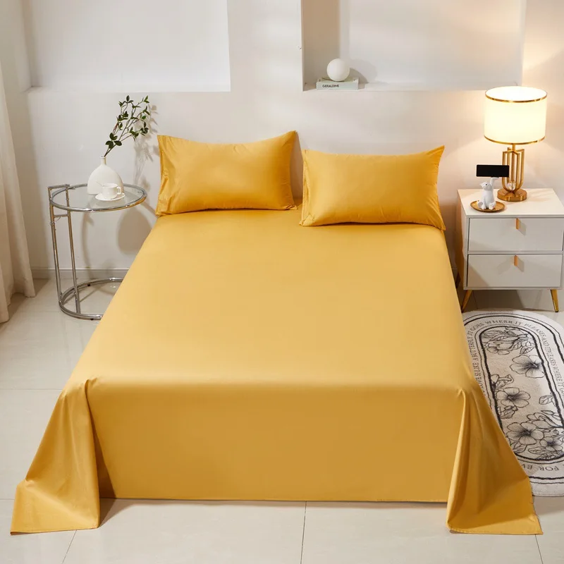 Wholesale Solid Color Juego De Sabanas Algodon 100% Cotton 3pcs High Quality Bed Sheets Set