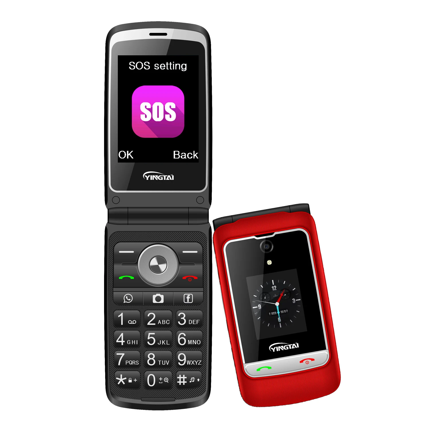 Newest flip keypad mobilephone 4G LTE android cell phone with wifi, whatsapp, facebook,Gps