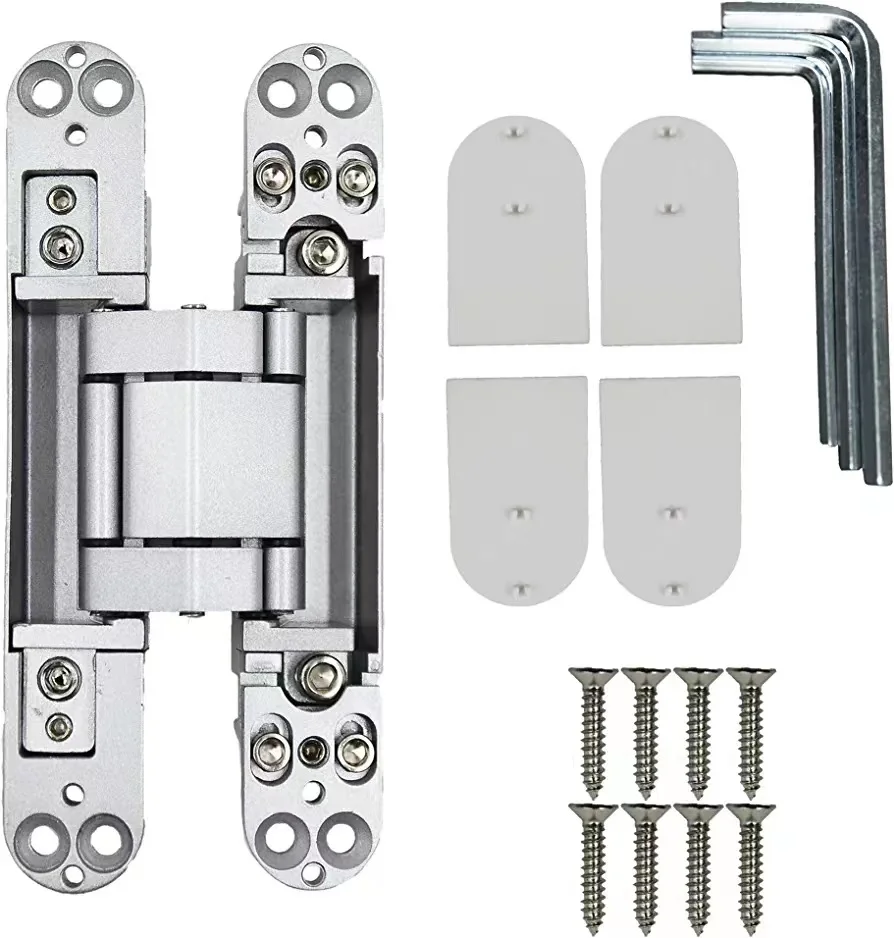 Heavy duty furniture hidden hinges 180 degree adjustable invisible concealed door hinges soft close 3d hinge
