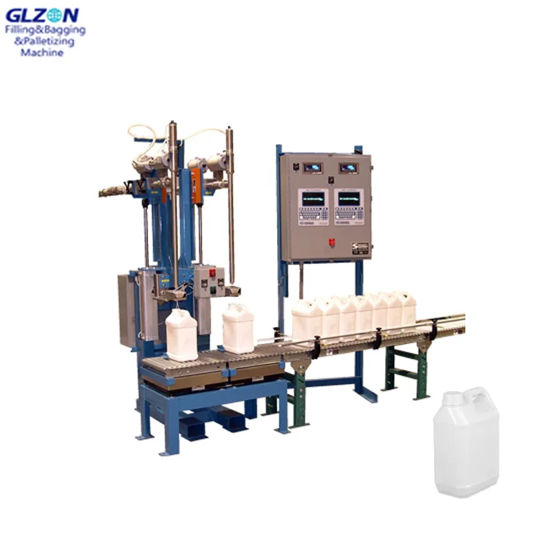 Semi-automatic Double-head Jerry Can Liquid Chemical Fertilizer Corrosive Products Filling Machine